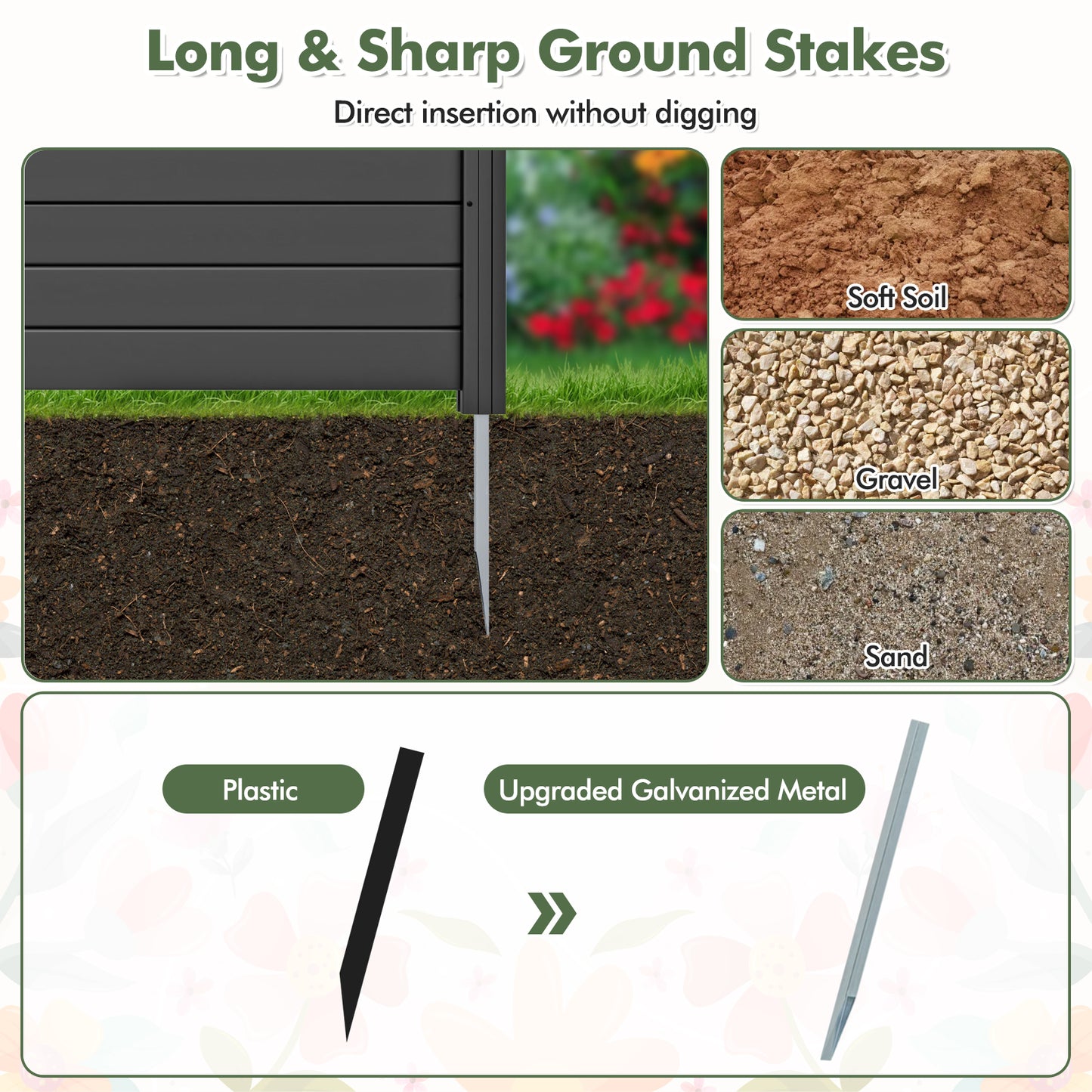 Air Conditioner Fence 48-Inch Privacy Screen 2-Panel for Trash Can with Metal Stakes, Black Decorative Fencing & Flooring at Gallery Canada