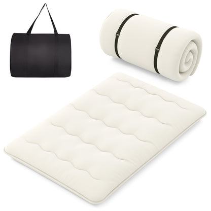 Full Size Futon Mattress, Washable Cover, Floor Sleeping Pad, Beige Mattresses at Gallery Canada