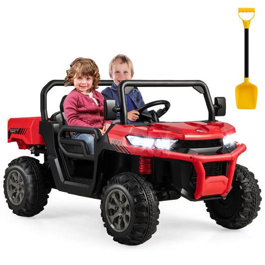 24V Ride On Kids Car, Dump Bed, Remote Control, Red Powered Ride On Toys Red at Gallery Canada