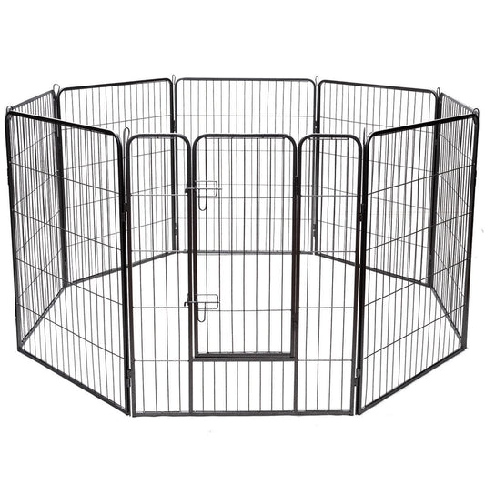 Heavy Duty Metal Pet Playpen, 40 Inch, Black Pet Gate Black at Gallery Canada