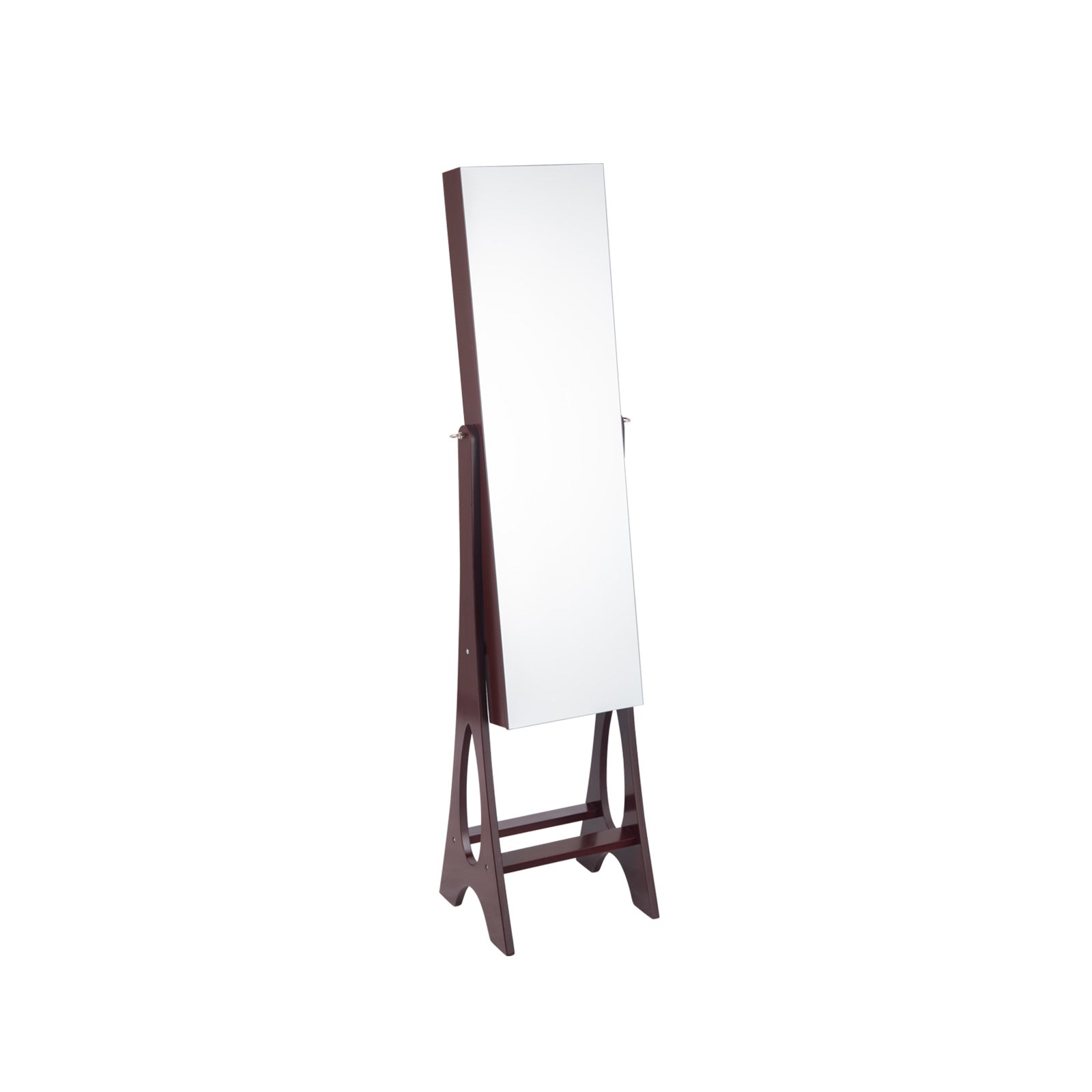 Standing Mirror Jewelry Cabinet, Brown Jewelry Armoires at Gallery Canada
