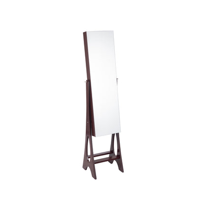 Standing Mirror Jewelry Cabinet, Brown Jewelry Armoires at Gallery Canada