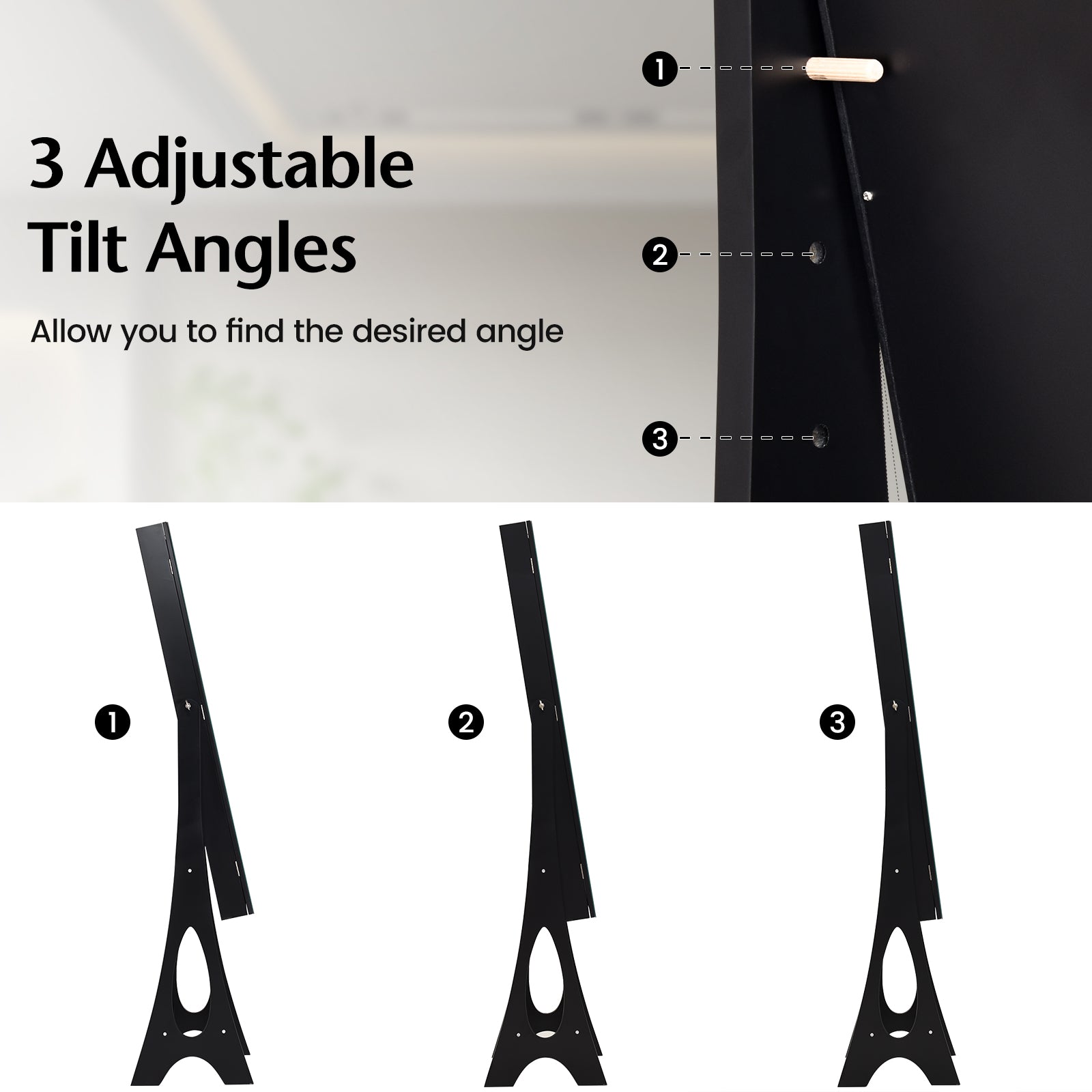 Standing Mirror Jewelry Cabinet, Black Jewelry Armoires at Gallery Canada