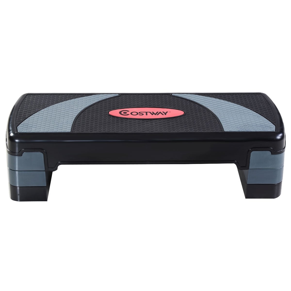 32 Inch Adjustable Fitness Aerobic Step with Riser, Gray Sport Equipments at Gallery Canada