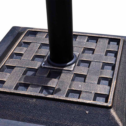 17.5 Inch Heavy Duty Square Umbrella Base Stand of 30 lbs for Outdoor, Bronze Outdoor Umbrella Bases at Gallery Canada