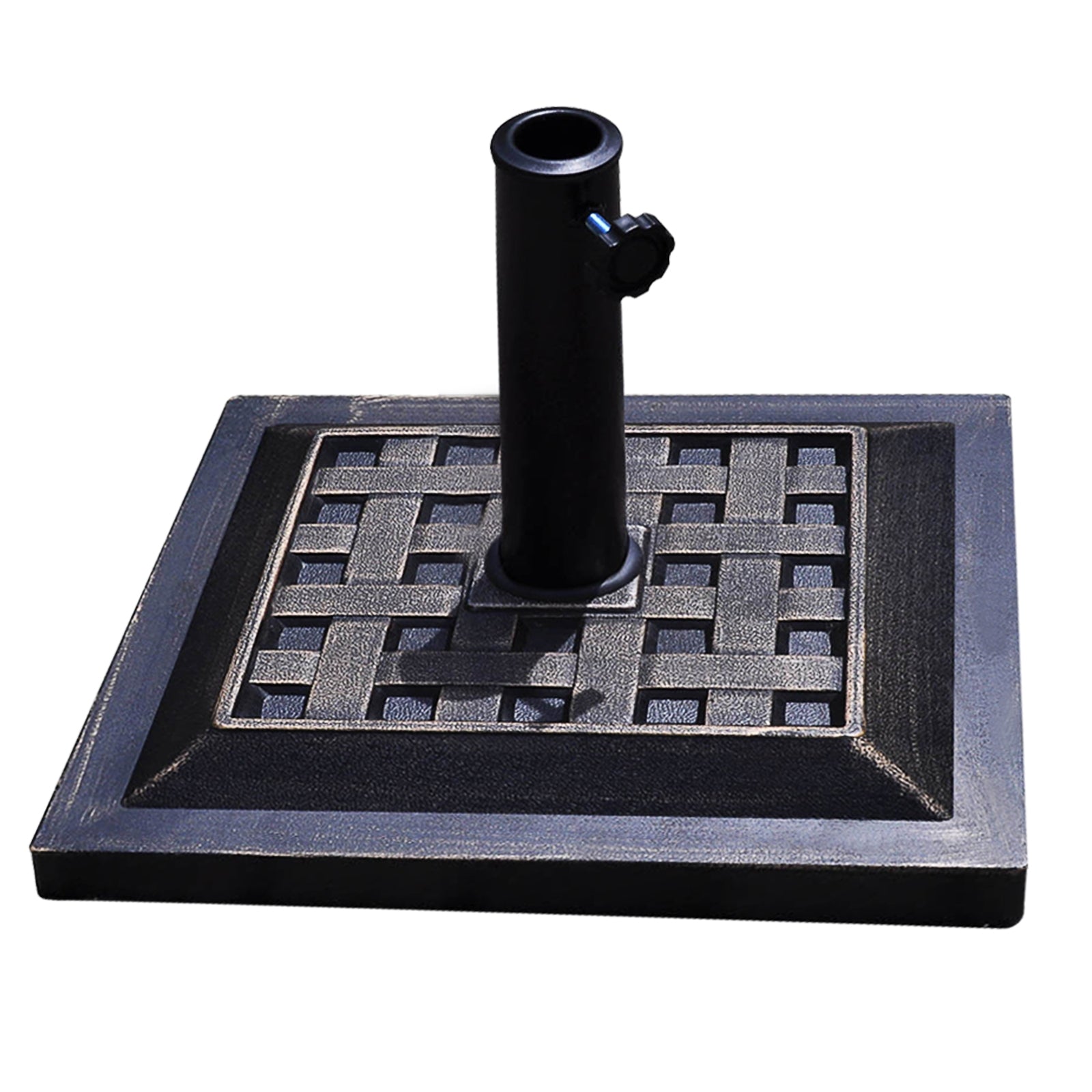 17.5 Inch Heavy Duty Square Umbrella Base Stand of 30 lbs for Outdoor, Bronze Outdoor Umbrella Bases at Gallery Canada