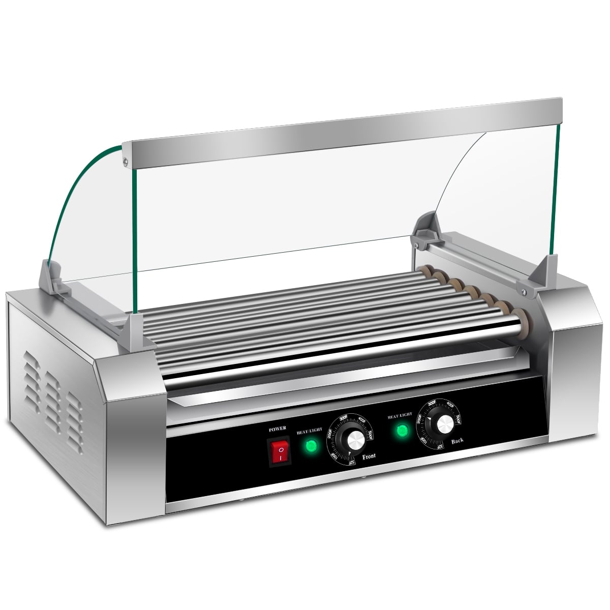 18 Hot Dog 7 Roller Grill Commercial Cooker, Silver Food Warmers & Burners Silver at Gallery Canada