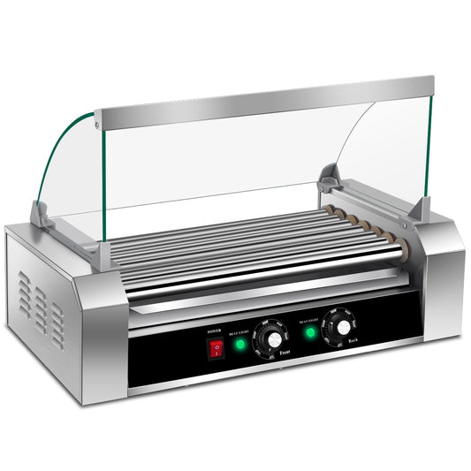 18 Hot Dog 7 Roller Grill Commercial Cooker, Silver