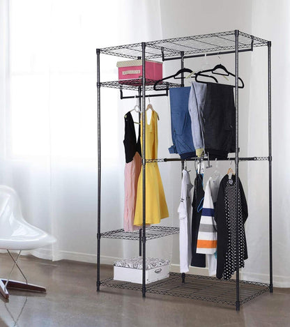 Portable Steel Closet Hanger Storage Rack Organizer, Black Clothing & Closet Storage at Gallery Canada