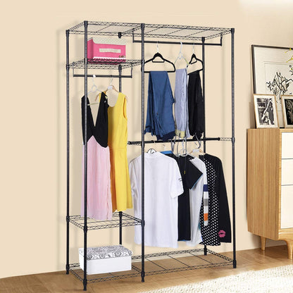Portable Steel Closet Hanger Storage Rack Organizer, Black Clothing & Closet Storage at Gallery Canada