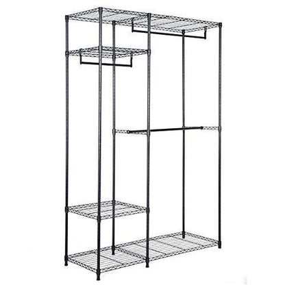 Portable Steel Closet Hanger Storage Rack Organizer, Black Clothing & Closet Storage Black at Gallery Canada