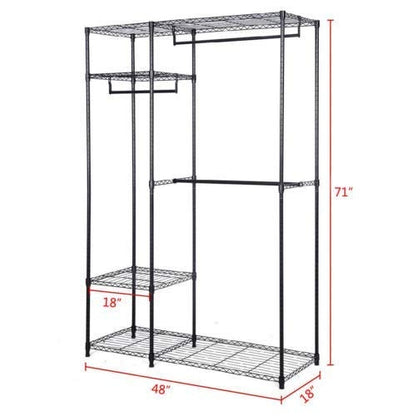 Portable Steel Closet Hanger Storage Rack Organizer, Black Clothing & Closet Storage at Gallery Canada