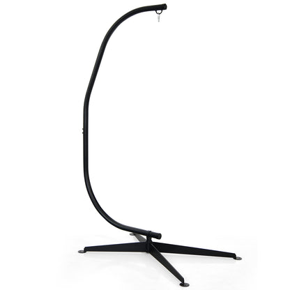 Solid Steel C Hammock Frame Stand, Black