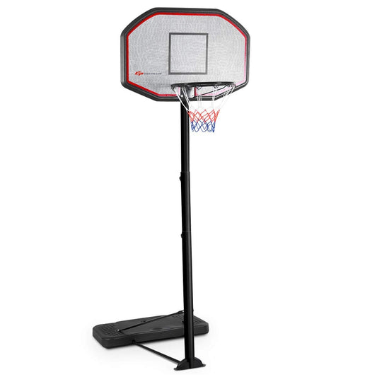 43 Inch Adjustable Basketball Hoop, Indoor Outdoor, Black Sport Equipments Black at Gallery Canada