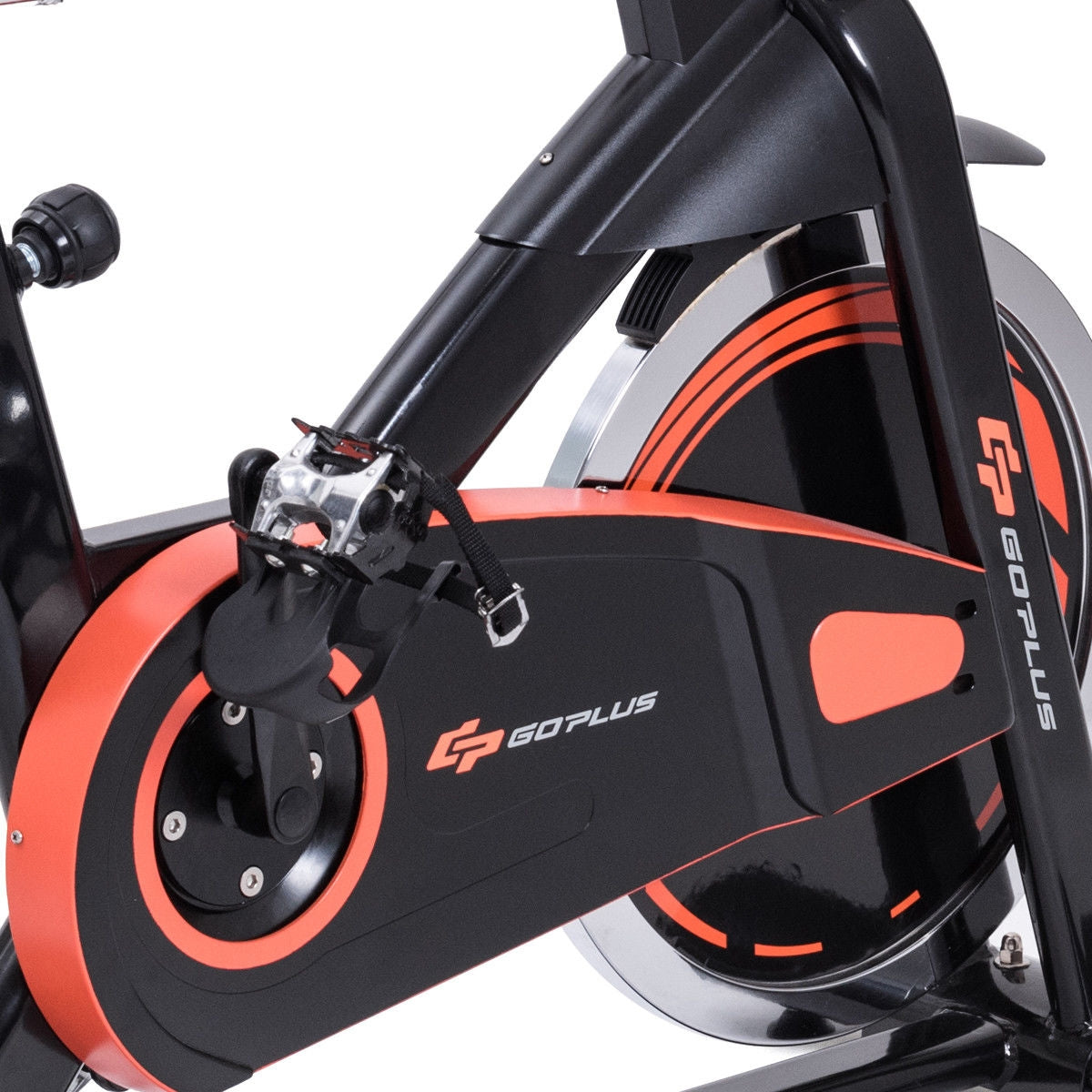 Indoor Fixed Aerobic Exercise Bike With Flywheel, LCD Display, Black Exercise Bikes at Gallery Canada