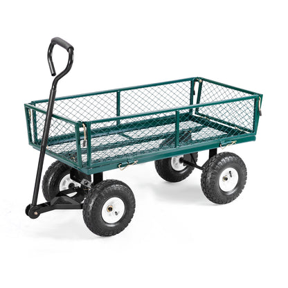 Heavy Duty Garden Utility Cart Wagon Wheelbarrow, Green Garden Carts at Gallery Canada