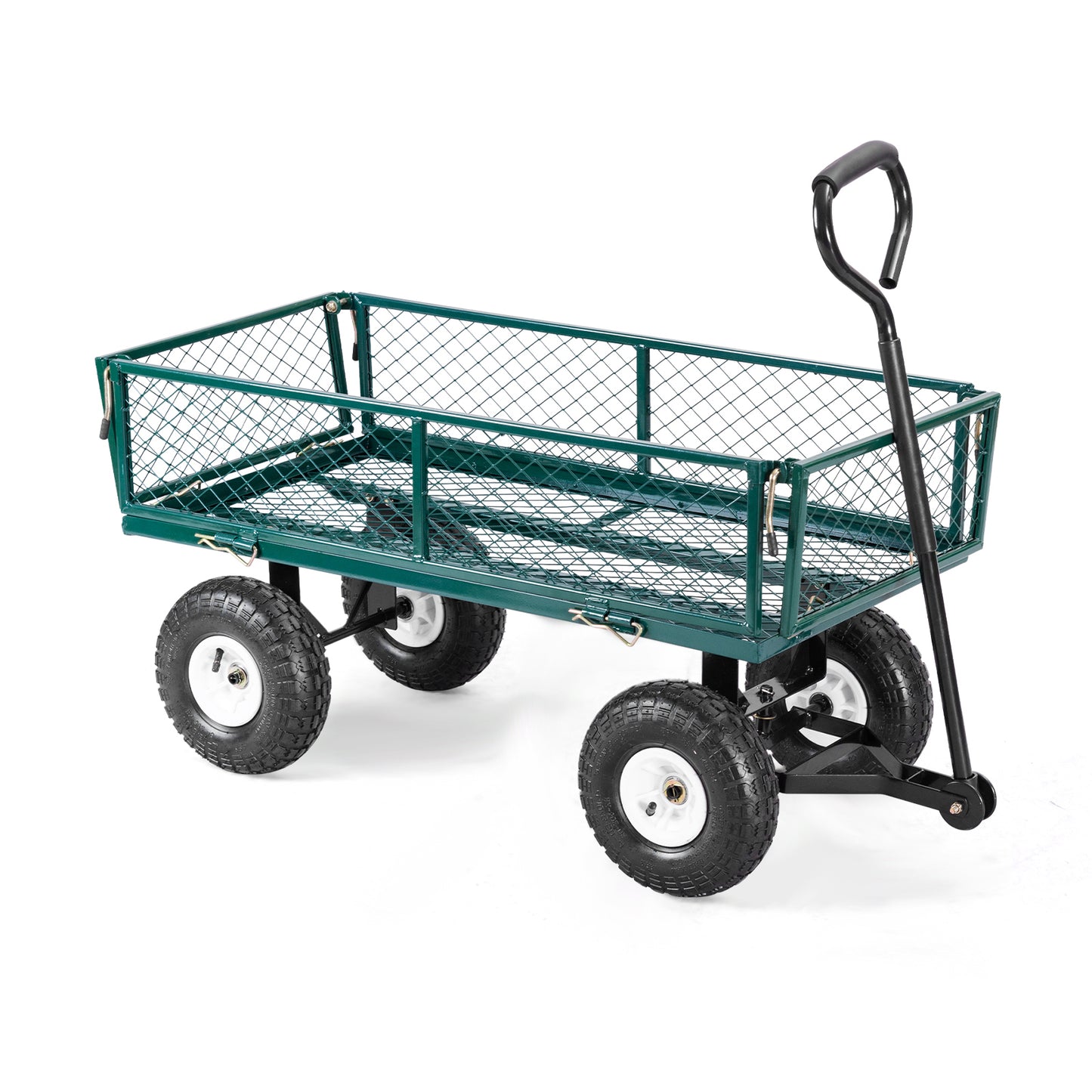 Heavy Duty Garden Utility Cart Wagon Wheelbarrow, Green Garden Carts Green at Gallery Canada