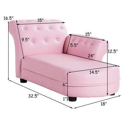 Armrest Relax Chaise Lounge Kids Sofa, Pink Kids Chairs & Seating at Gallery Canada