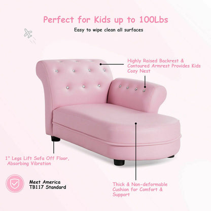 Armrest Relax Chaise Lounge Kids Sofa, Pink Kids Chairs & Seating at Gallery Canada