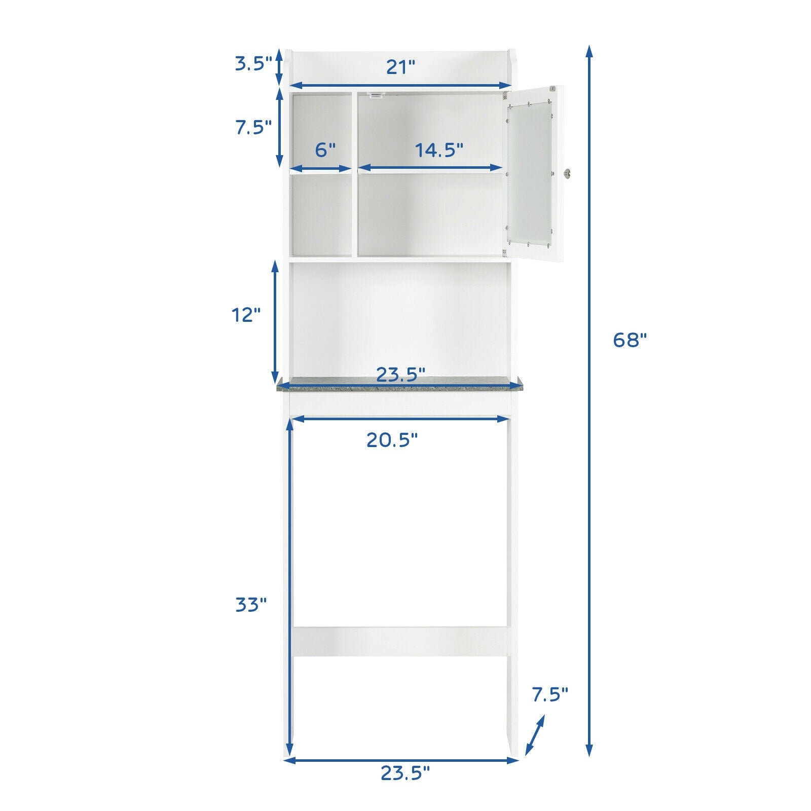 Space Saver White Over-the-Toilet Cabinet Bathroom Etagere at Gallery Canada