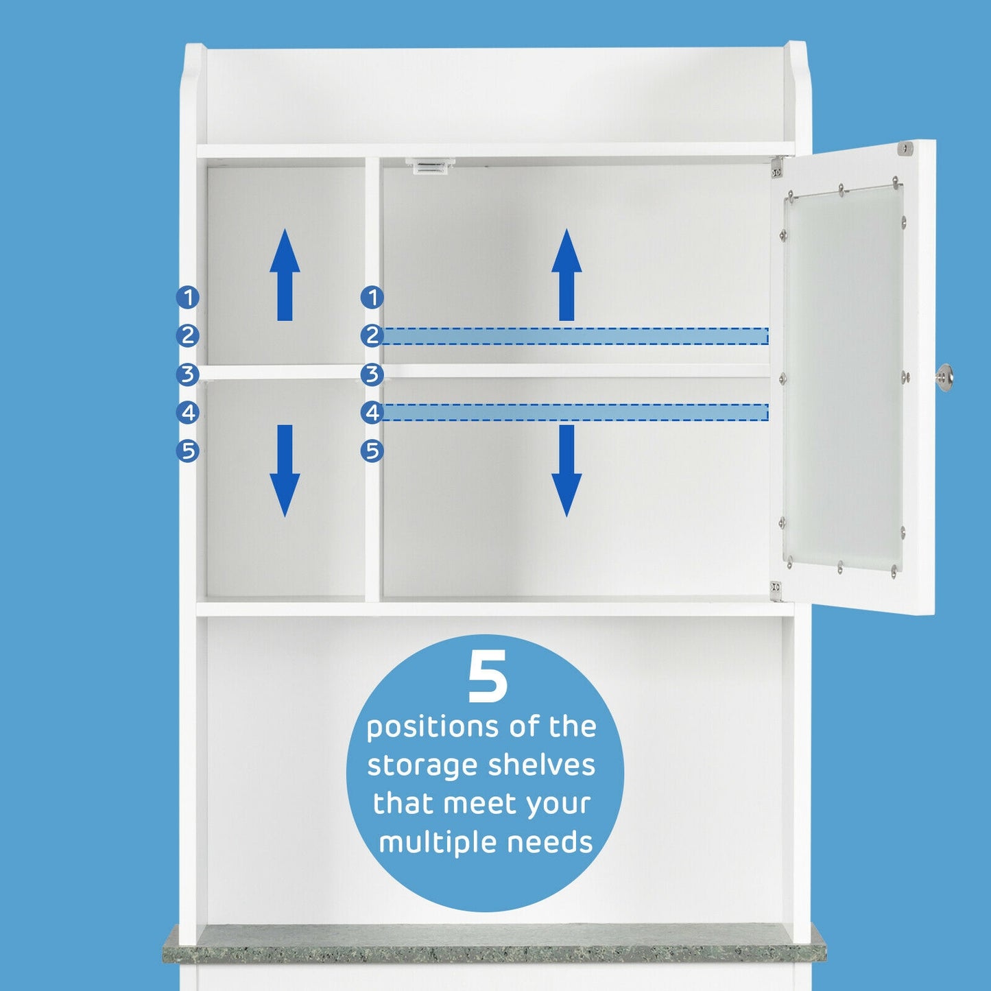 Space Saver White Over-the-Toilet Cabinet Bathroom Etagere at Gallery Canada