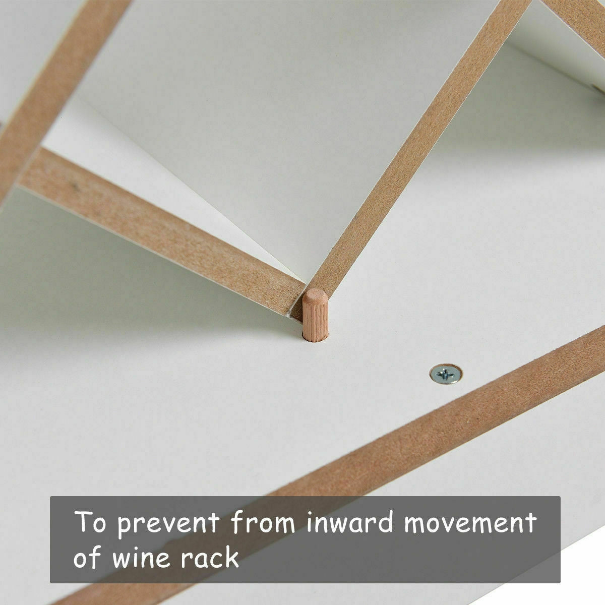 Household Wall Mount Wine Rack Organizer with Glass Holder Storage Shelf, White Wine Racks at Gallery Canada