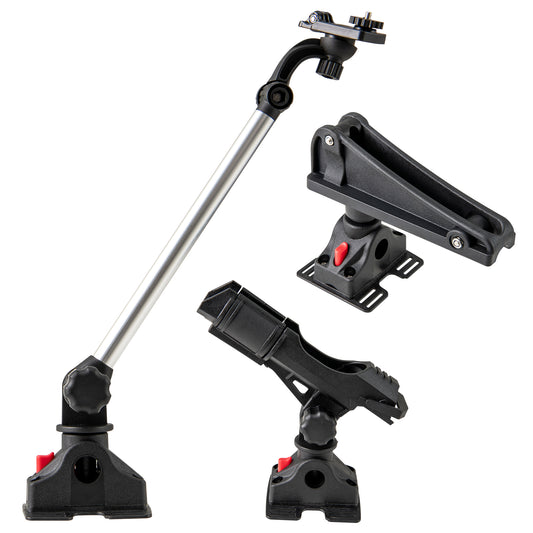 360° Rotatable Fishing Boat Kayak Accessory Set, Black Surfing Black at Gallery Canada