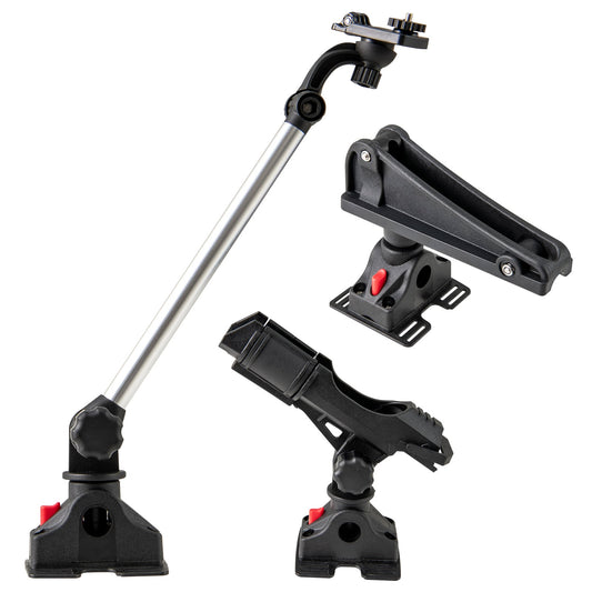 360° Rotatable Fishing Boat Kayak Accessory Set, Black Surfing Black at Gallery Canada