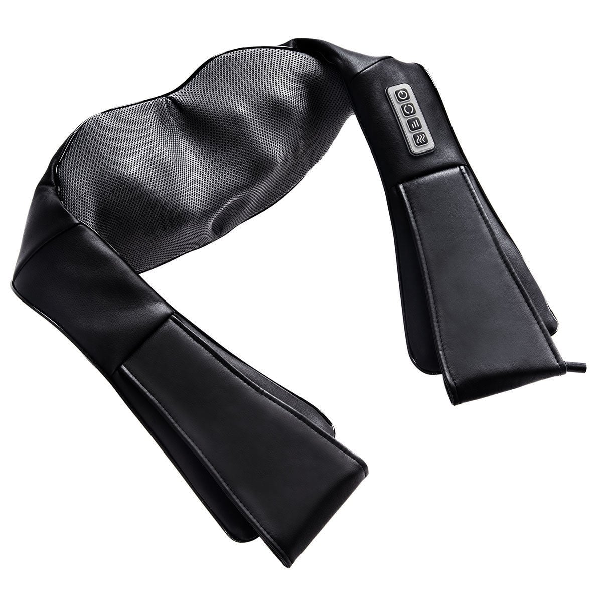 Electric Back and Neck Kneading Shoulder Massager with Heat Straps, Black Back Massager Black at Gallery Canada