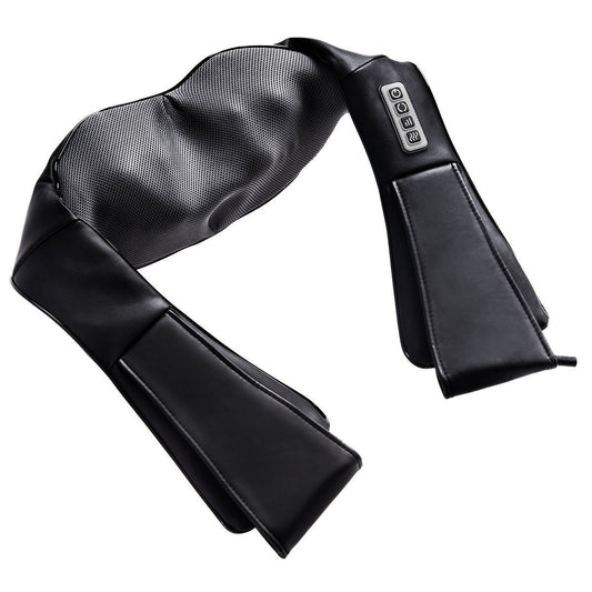 Electric Back and Neck Kneading Shoulder Massager with Heat Straps, Black Back Massager Black at Gallery Canada