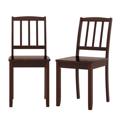 Ensemble de chaises de salle à manger en bois, pieds en bois d'hévéa, marron
