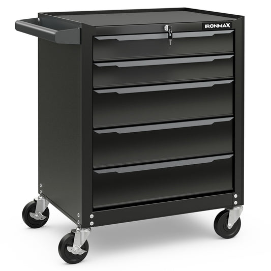 5-Drawer Tool Cabinet, With Hanging Holes And Lock, Black Garden Tools Black at Gallery Canada
