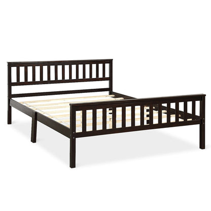 Wood Bed Frame With Headboard And Footboard, Black Simple Bed Frame Black at Gallery Canada
