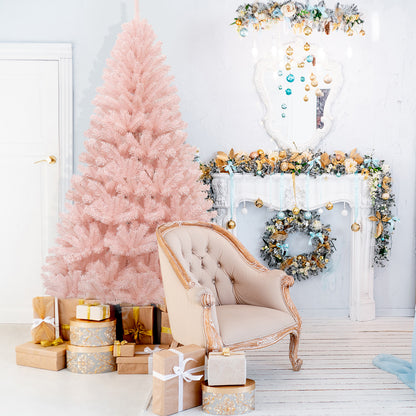 6/7 Feet Artificial Christmas Tree, Hinged Full Fir, 7 ft, Pink Christmas Tree at Gallery Canada