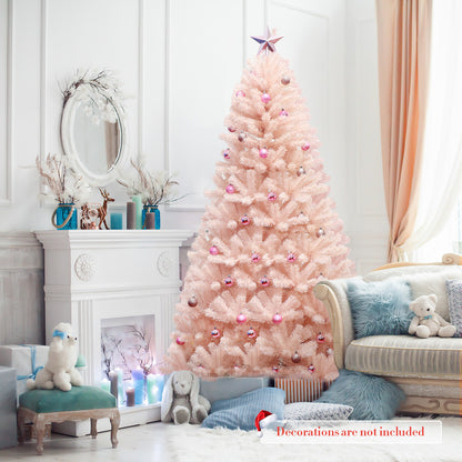 6/7 Feet Artificial Christmas Tree, Hinged Full Fir, 7 ft, Pink Christmas Tree at Gallery Canada