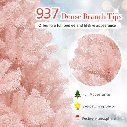 6/7 Feet Artificial Christmas Tree, Hinged Full Fir, 7 ft, Pink Christmas Tree at Gallery Canada