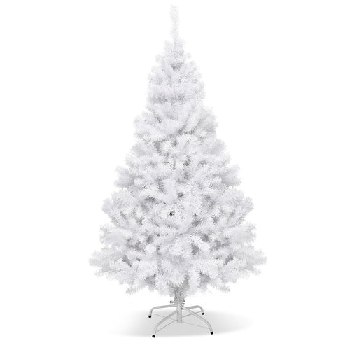 6 Ft Hinged Artificial Christmas Tree, White