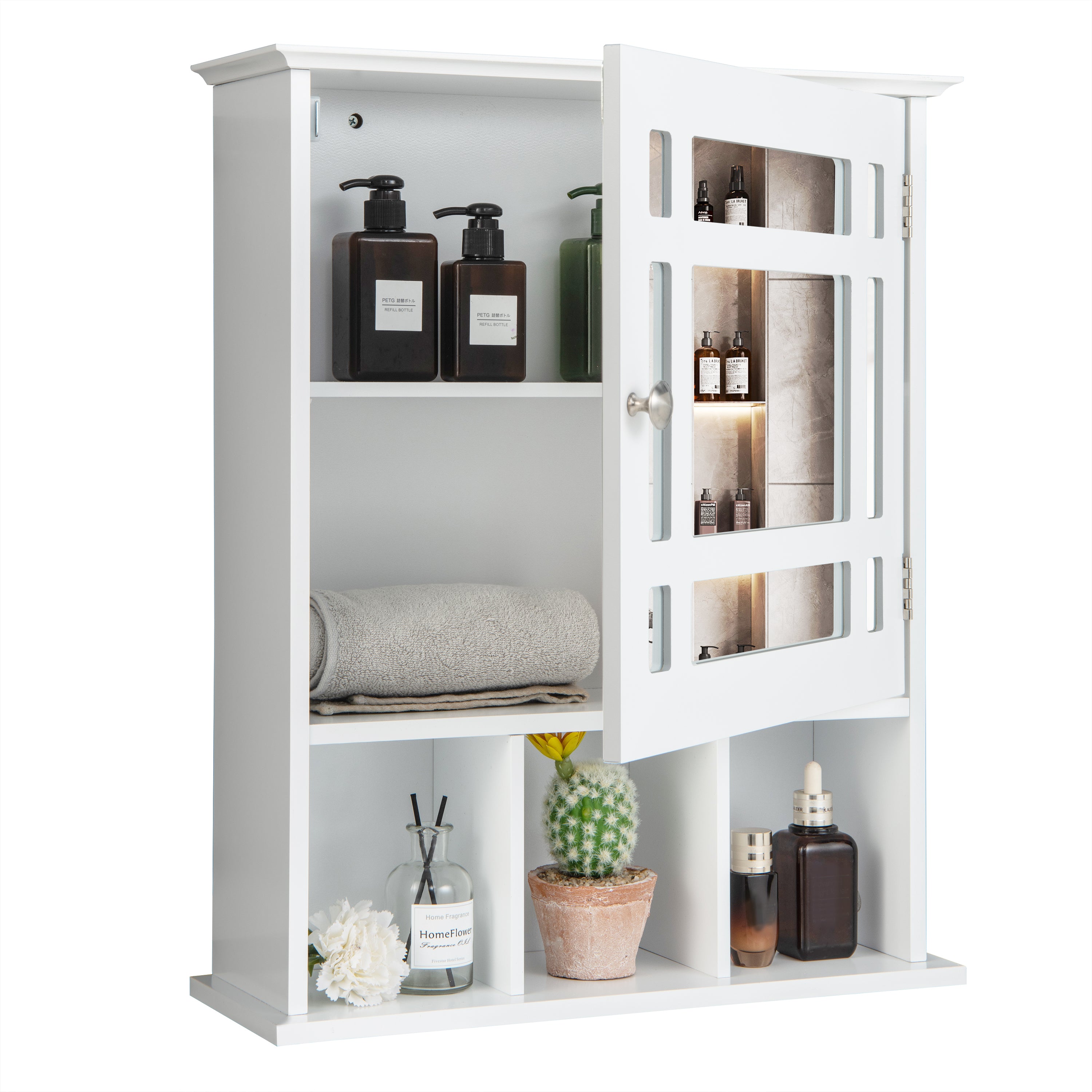 Wall Mounted and Mirrored Bathroom Cabinet, White Wall Cabinets at Gallery Canada