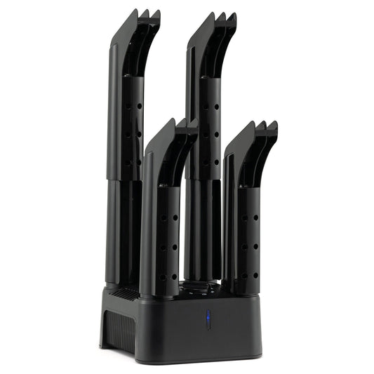 Prevent Odor Mold & Bacteria 4 Shoe Electric Dryer with Timer, Black Dryers Black at Gallery Canada