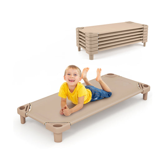 Kids Stackable Daybed, 6 Pack, Detachable Oxford Cloth, Beige Toddler Beds Beige at Gallery Canada