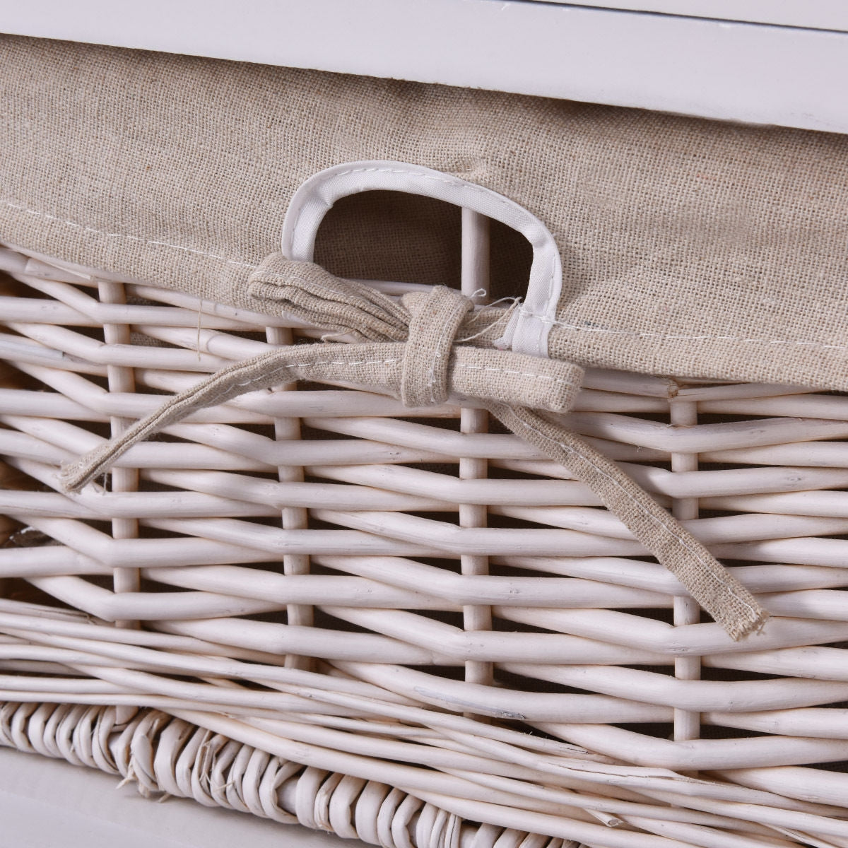 3 Tiers Wooden Storage Nightstand with 2 Baskets and 1 Drawer-white, White Nightstands at Gallery Canada