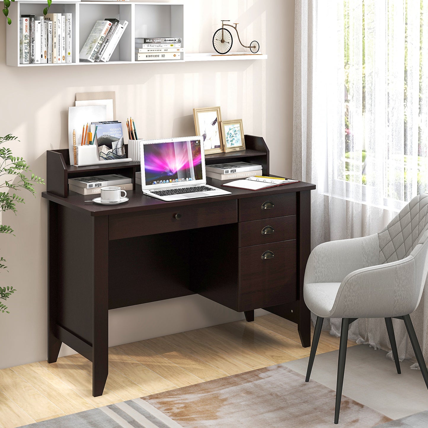 Computer Desk, Brown