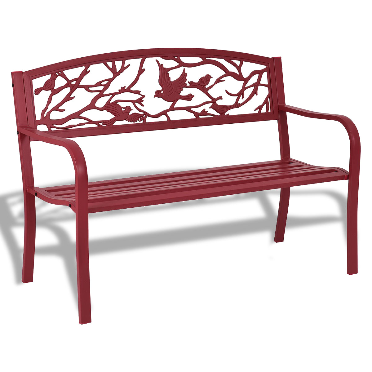 Mobilier d'extérieur pour banc de jardin, patio, parc, cour, rouge