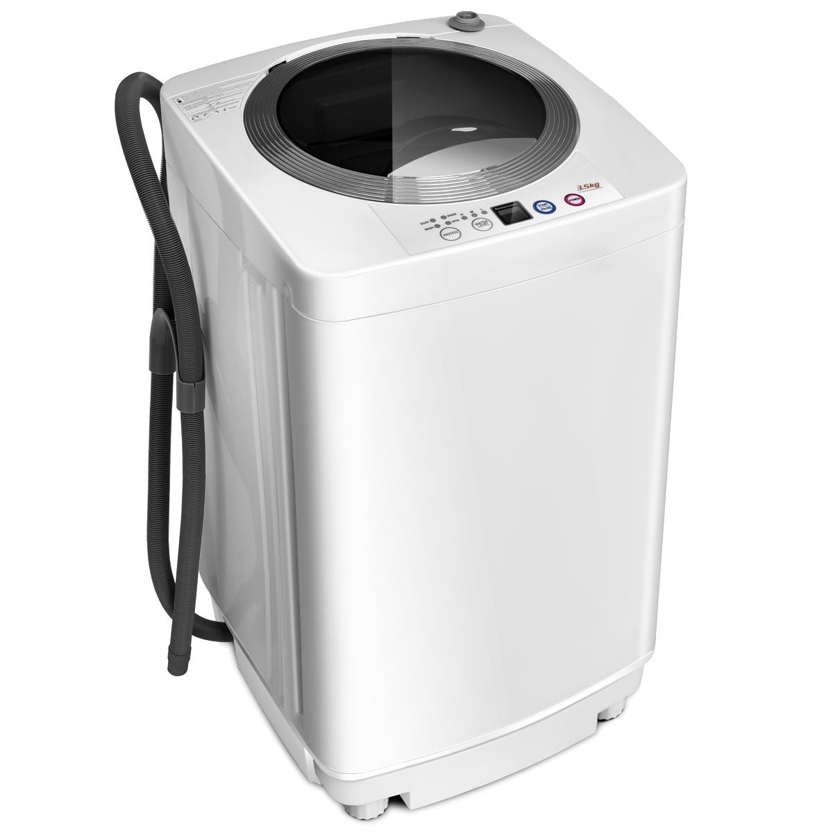 Portable 7.7 lbs Automatic Laundry Washer With Drain Pump, White Washing Machines White at Gallery Canada