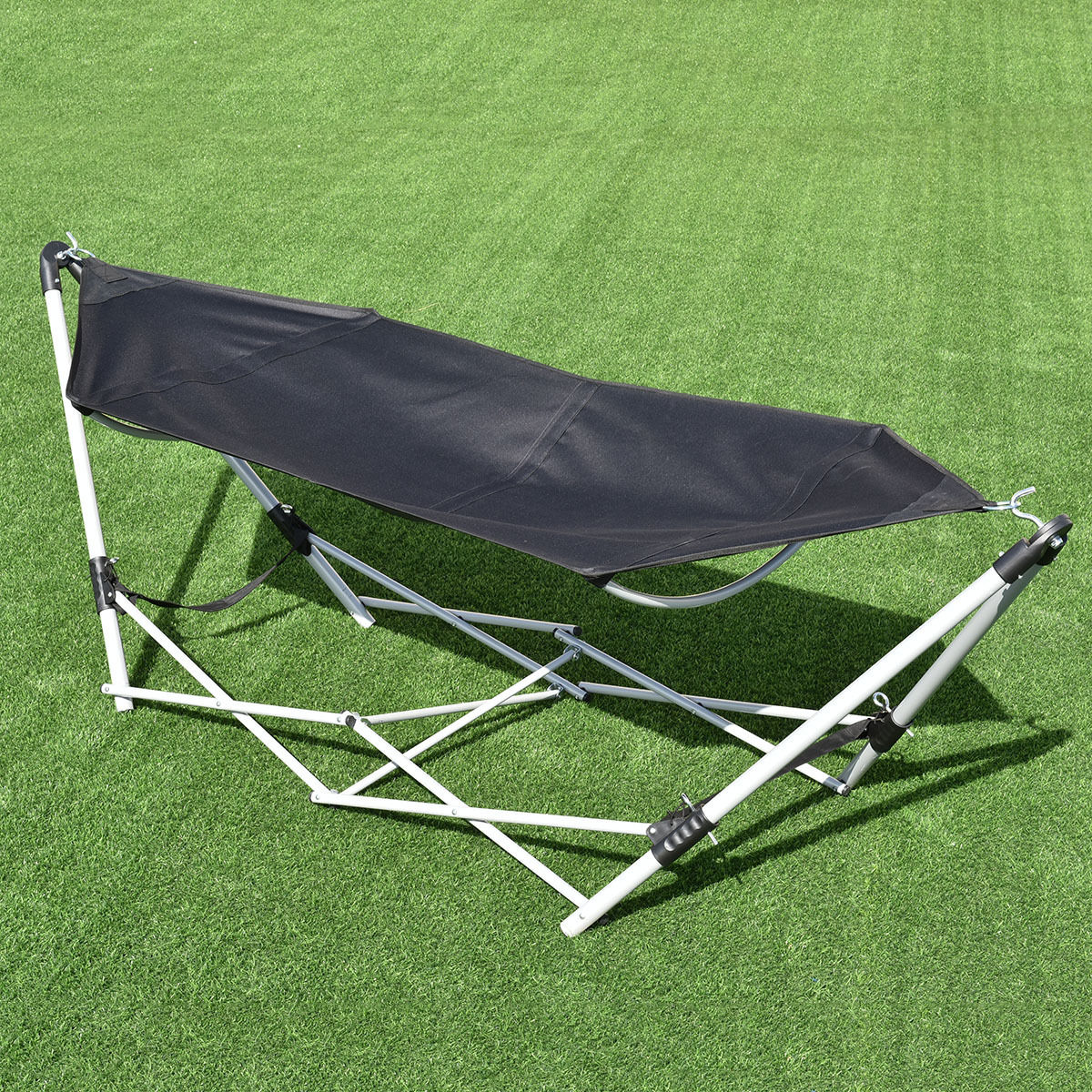 Portable Folding Steel Frame Hammock with Bag, Black Hammocks at Gallery Canada