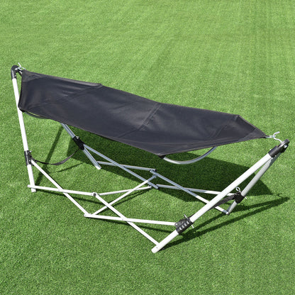 Portable Folding Steel Frame Hammock with Bag, Black Hammocks at Gallery Canada