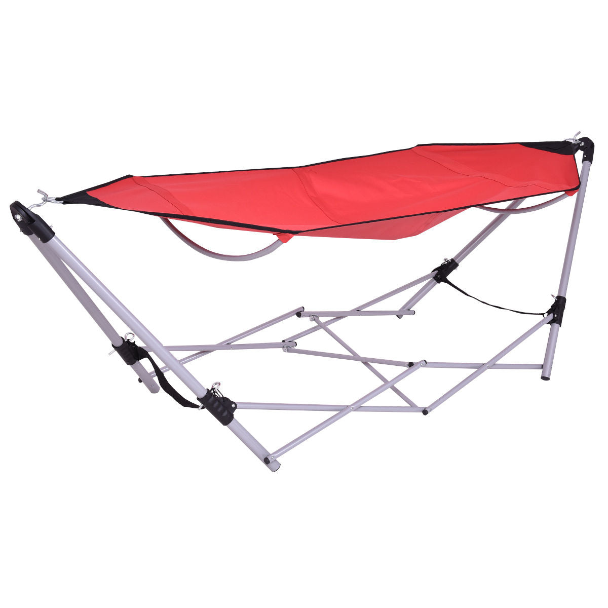 Portable Folding Steel Frame Hammock with Bag, Red Hammocks at Gallery Canada