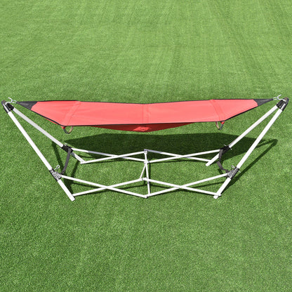 Portable Folding Steel Frame Hammock with Bag, Red Hammocks at Gallery Canada