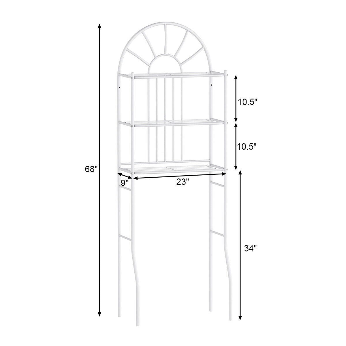 3-Tier Over-The-Toilet Bathroom Storage Rack, White Bathroom Etagere at Gallery Canada