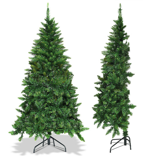 Pre-Lit Artificial Half Christmas Tree, 5 ft, Green Christmas Tree Green at Gallery Canada